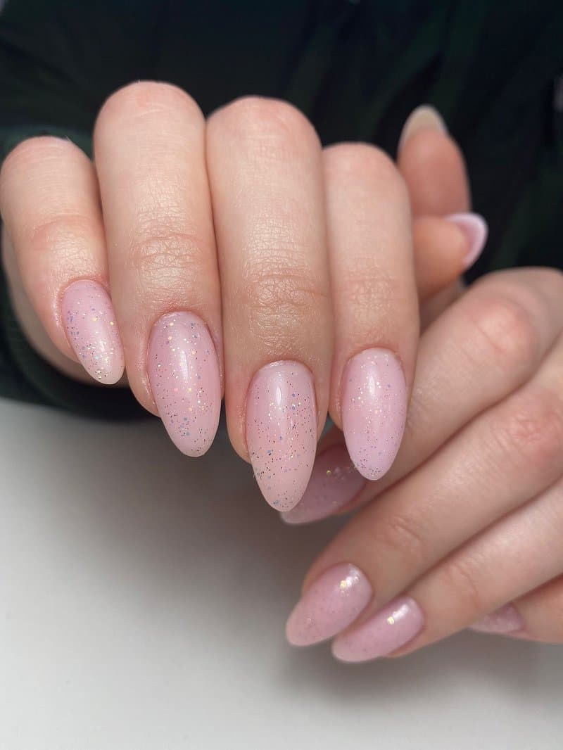 Nude gel manicure