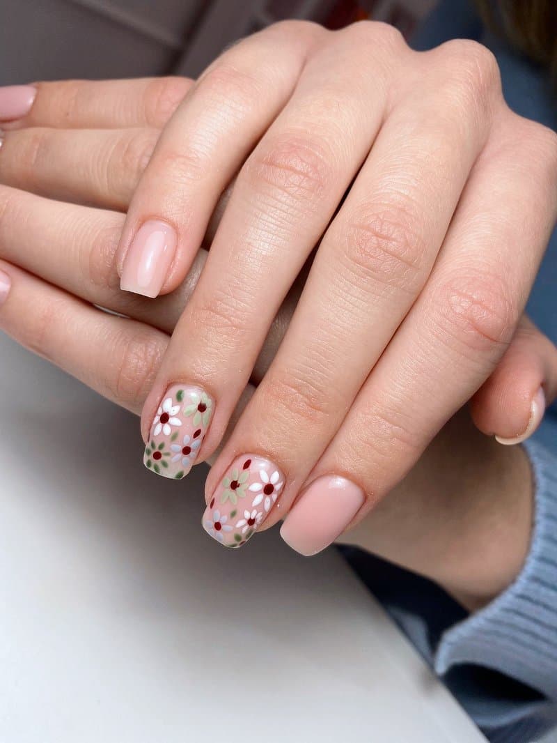 Purple gel nail design